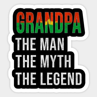 Grand Father Burkinabe Grandpa The Man The Myth The Legend - Gift for Burkinabe Dad With Roots From  Burkina Faso Sticker